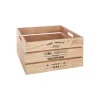 atmosphera Cestas Y Baúles|Estilo Rústico>Caja De Madera Factory Natural 28x18x14Cm