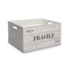 atmosphera Accesorios|Estilo Rústico>Caja De Madera Fragile 28x18x14Cm