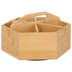 5five Cajas Y Frascos>Caja de té giratoria con 6 compartimentos