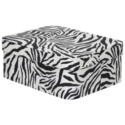 atmosphera Cestas Y Baúles>Caja decorativa cebra 26x35cm