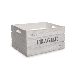 atmosphera Accesorios|Estilo Rústico>Caja Madera Fragile Tam. 1/6 25x15x12Cm