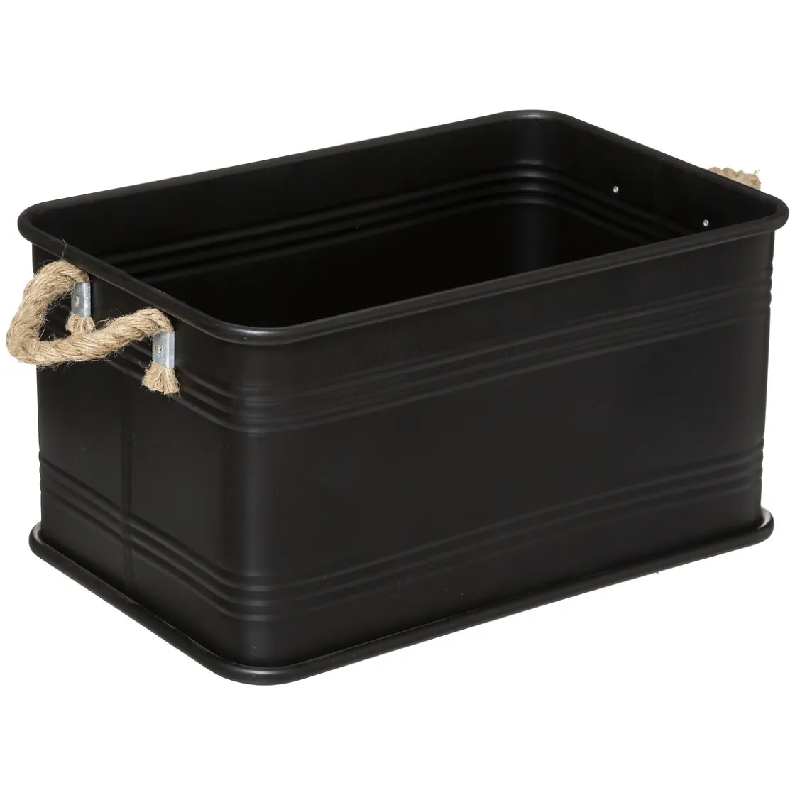 atmosphera Cestas Y Baúles|Estilo Industrial>Caja Metálica Negra Tam. 1/3 45x30x25Cm