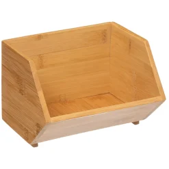 5five Cajas Y Frascos>Caja Organizadora Bambú 17.5x15.5x12.5Cm