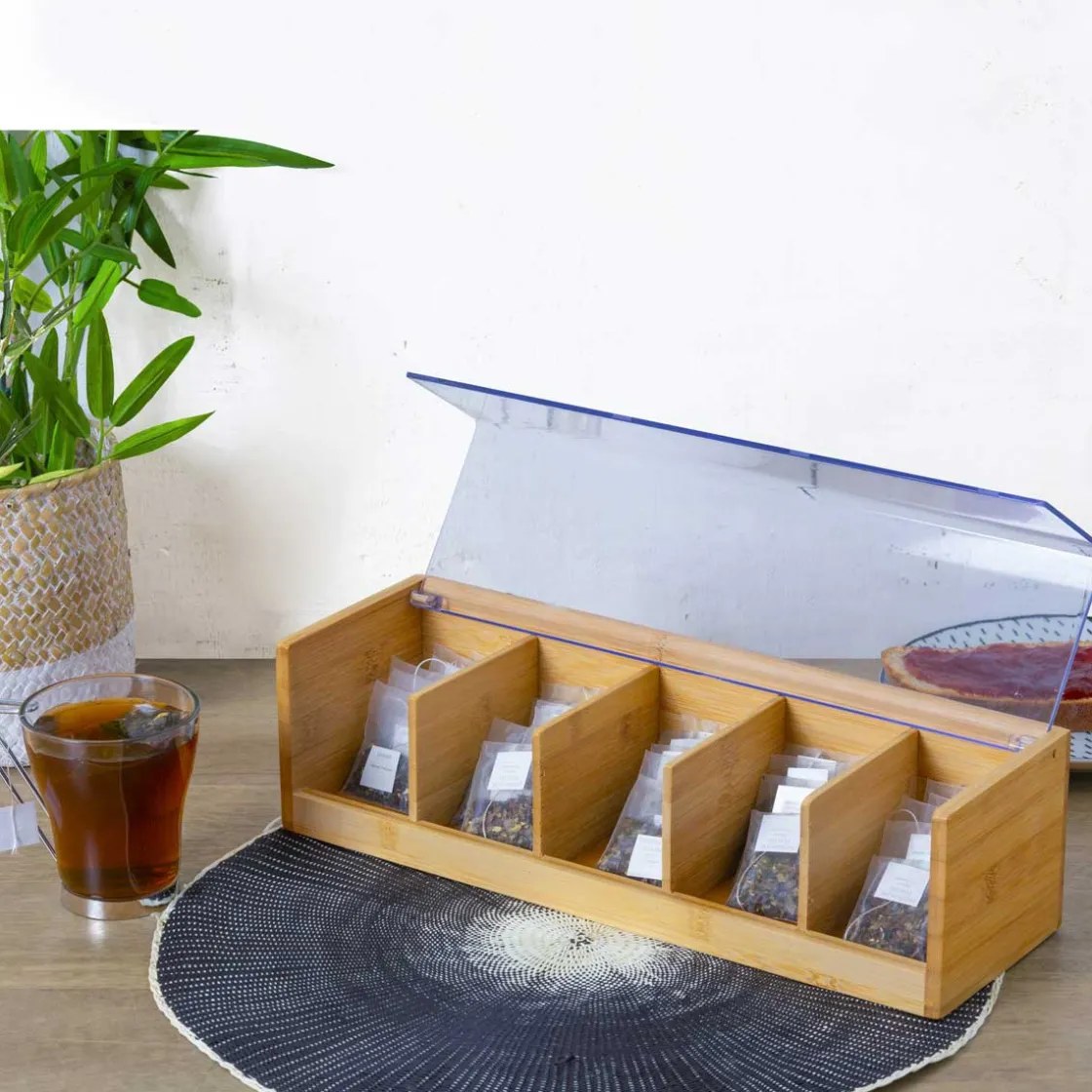 secret d'gourmet Cajas Y Frascos>Caja Para Té C/5 Compartimentos