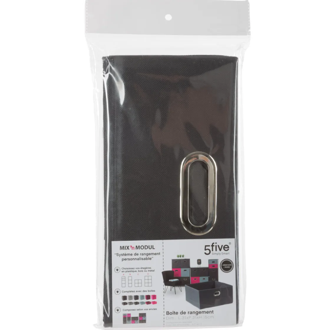 5five Cajas De Almacenamiento Y Organizadores>Caja Tnt Gris Antracita 31x15Cm