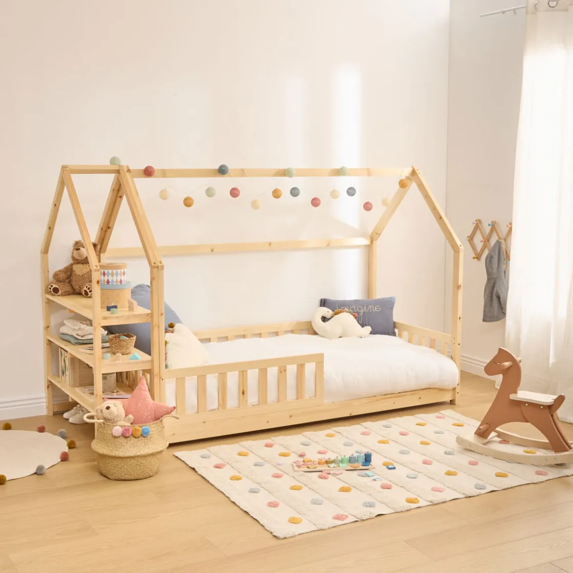 Mobiliario>Cama Montessori con estantes 90x190cm