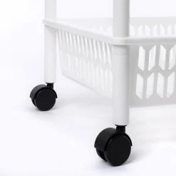 Carros De Soporte>Carrito auxiliar con 3 cestas blanco