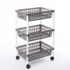Carros De Soporte>Carrito con 3 cestas gris