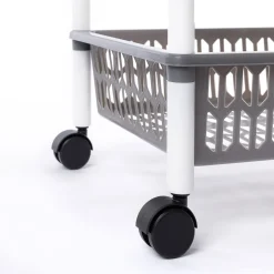 Carros De Soporte>Carrito con 3 cestas gris
