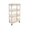 Carros De Soporte>Carrito de cocina con 4 cestas