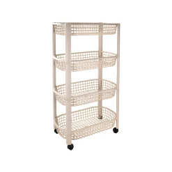 Carros De Soporte>Carrito de cocina con 4 cestas