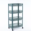 Carros De Soporte>Carrito De Cocina San Marino Verde Con 4 Cestos