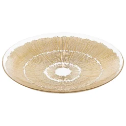 atmosphera Estilo Contemporaneo>Centro de mesa de vidrio dorado DJINA 40cm