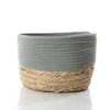 Cestas De Almacenamiento>Cesta baño verde caqui y natural 25x32cm