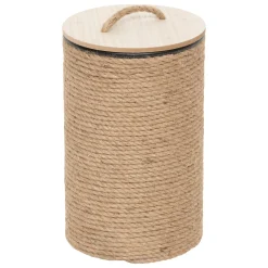 atmosphera Cestas Y Baúles>Cesta con tapa beige 48x36cm