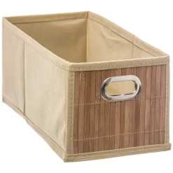 5five Cestas De Almacenamiento>Cesta de almacenaje de baño de bambú