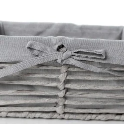 Cestas De Almacenamiento>Cesta de baño gris 20.5x30cm
