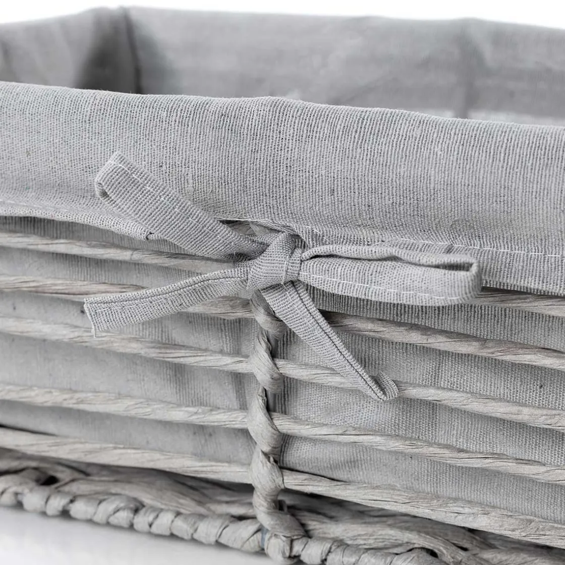 Cestas De Almacenamiento>Cesta de baño gris 31x44cm