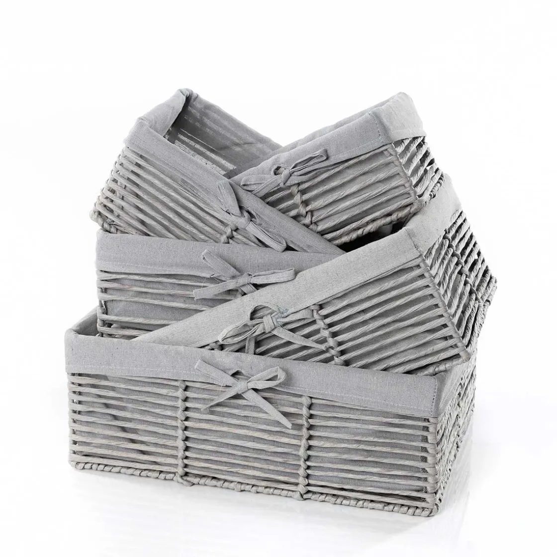 Cestas De Almacenamiento>Cesta de baño gris 31x44cm