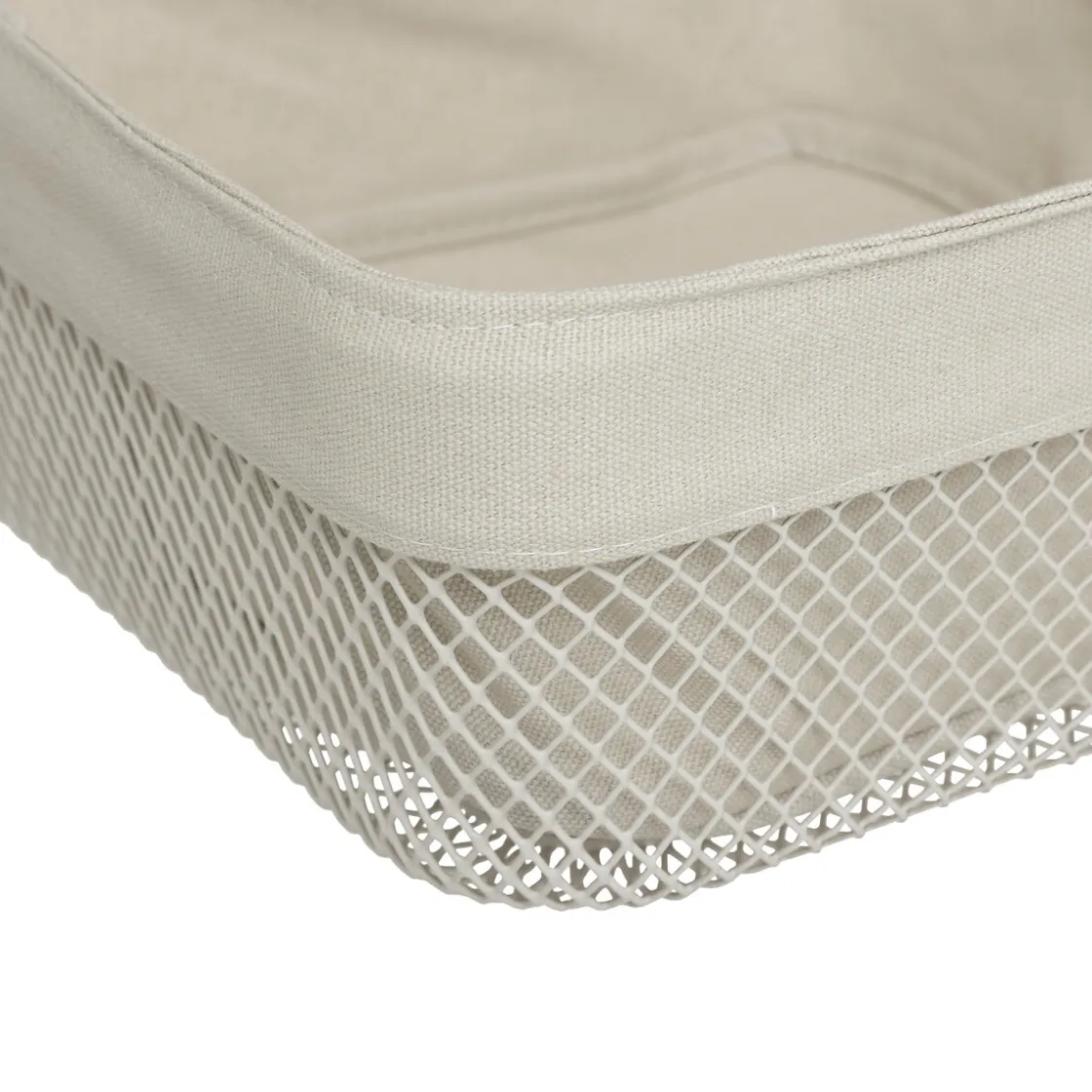5five Cestas De Pan>Cesta de pan cuadrado MAYAJ beige de metal