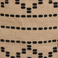 atmosphera Cestas Y Baúles>Cesta decorada VALY beige y negro de yute 32cm