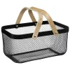5five Fruteros>Cesta Mayaj Negro Rect. 40x26.5x18.5Cm