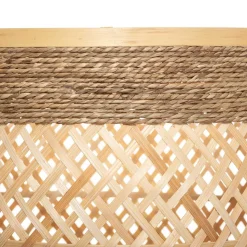 atmosphera Cestas Y Baúles>Cesta redonda beige de bambú 34x37cm
