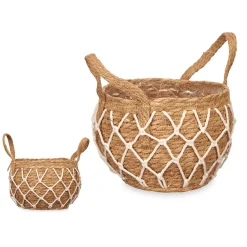 Cestas Y Baúles>Cesta Redonda De Rafia Beige 20cm