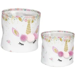 atmosphera4kids Almacenamiento>Cesta Unicornio Tam. 2/2 30x26Cm