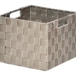 Cestas De Almacenamiento>Cesto de baño gris pardo 22x22cm