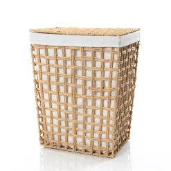 Cestas Para La Ropa Sucia>Cesto de baño natural y lino 56cm