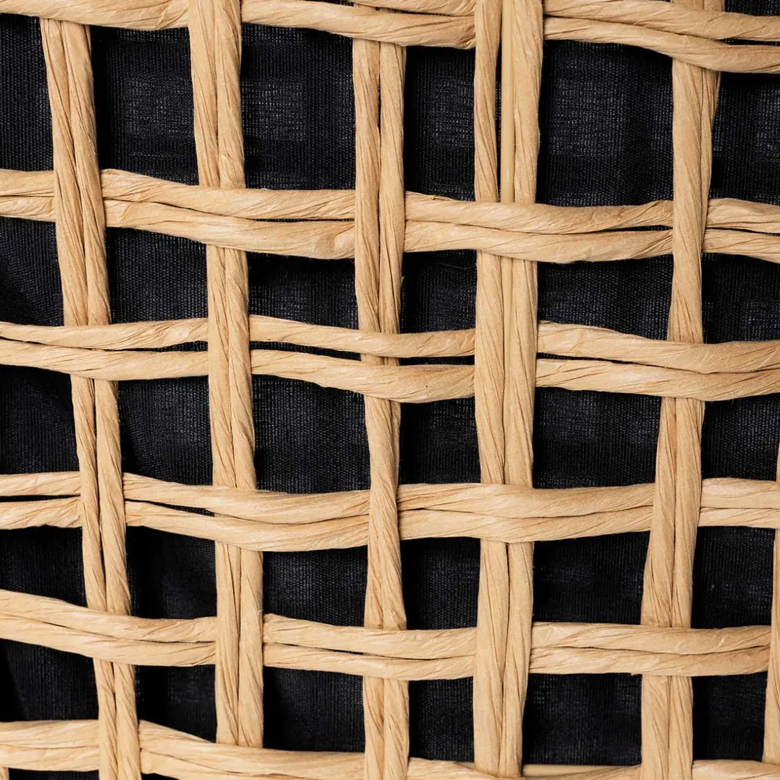 Cestas Para La Ropa Sucia>Cesto de baño negra y beige 56cm