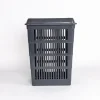 Cestas Y Palanganas>Cesto para colada con tapa gris 40L