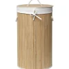 Cestas Para La Ropa Sucia>Cesto para colada redondo natural bambú