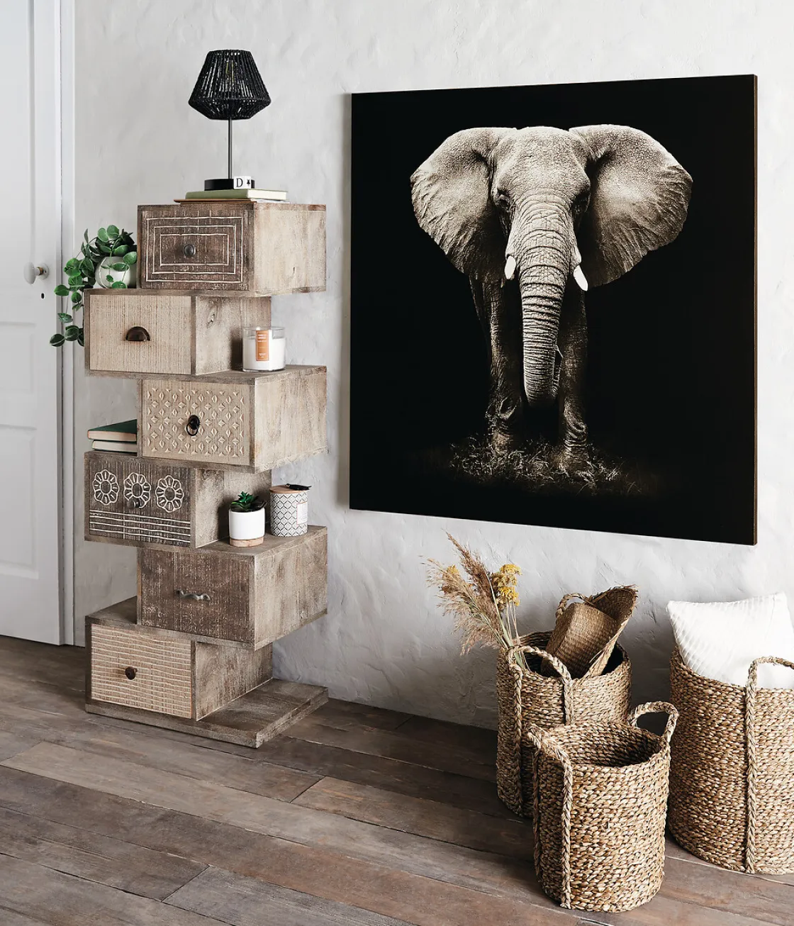 atmosphera Cestas Y Baúles|Estilo Rústico>Cesto Seagrass Con Asas 30x27x30Cm