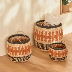 atmosphera Cestas Y Baúles>Cesto WONJA naranja 17x18cm