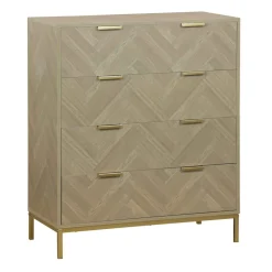 Estantes Y Cómodas|Estilo Contemporaneo>Cómoda CHEVRON beige con 4 cajones