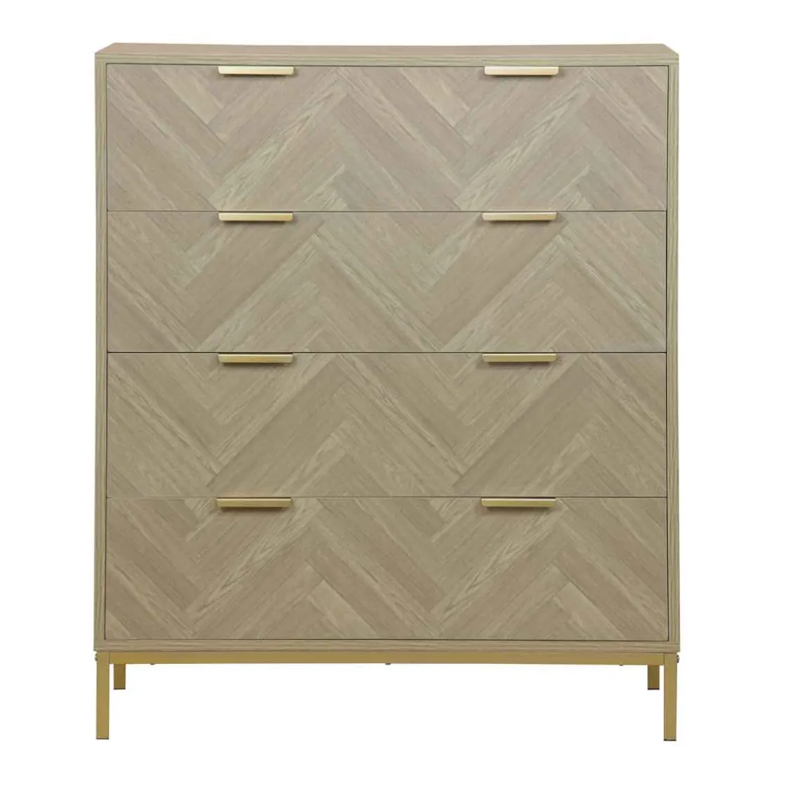 Estantes Y Cómodas|Estilo Contemporaneo>Cómoda CHEVRON beige con 4 cajones