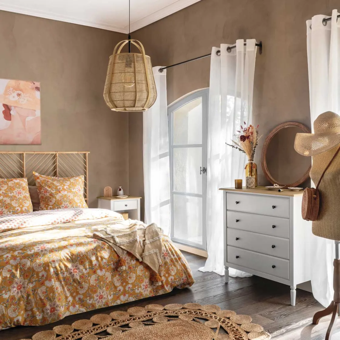 atmosphera Estantes Y Cómodas|Estilo Rústico>Cómoda Madera Con 4 Cajones 80x40x85.5Cm