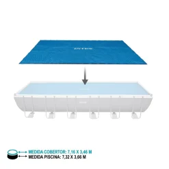 intex Piscinas Y Accesorios>Cobertor De Piscina Rectang. 7.32x3.66M