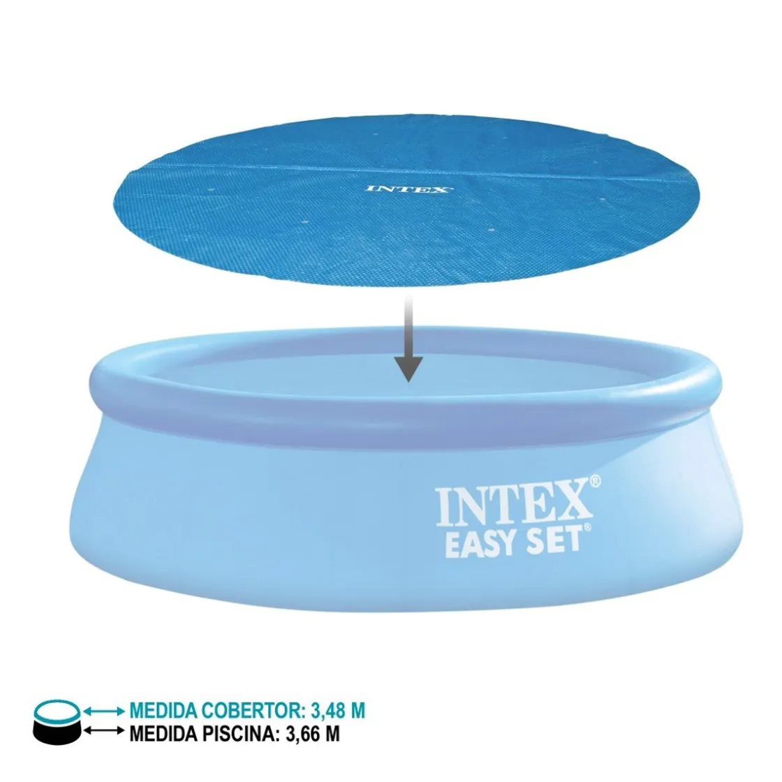 intex Complementos>Cobertor Solar Para Piscinas 366Cm