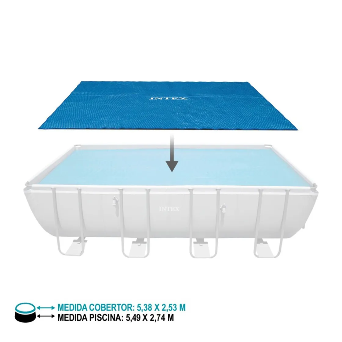 intex Piscinas Y Accesorios>Cobertor Solar Para Piscinas 538x253Cm