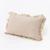 Cojines Y Fundas Decorativas>Cojín AMALFI beige con encaje 45x60cm