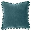 atmosphera Cojines Y Fundas Decorativas>Cojín Azul Con Pompones 40x40Cm