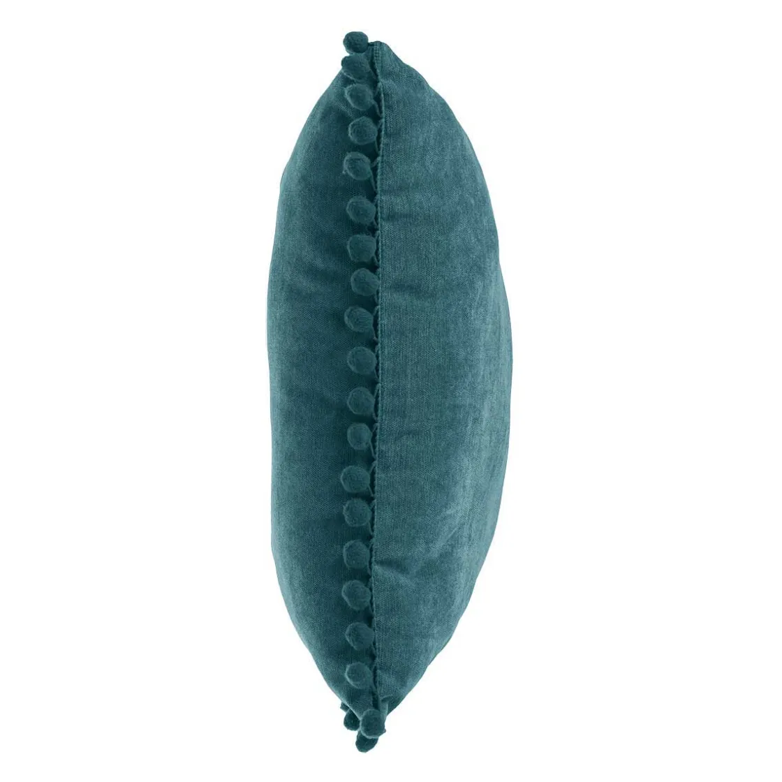 atmosphera Cojines Y Fundas Decorativas>Cojín Azul Con Pompones 40x40Cm