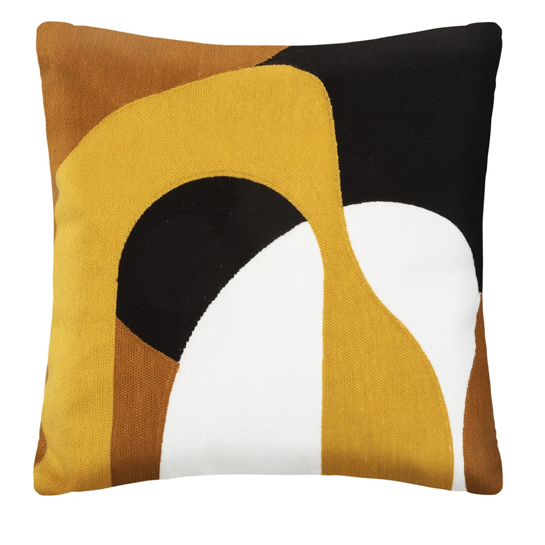atmosphera Cojines Y Fundas Decorativas>Cojín Bordado Ocre 45x45Cm