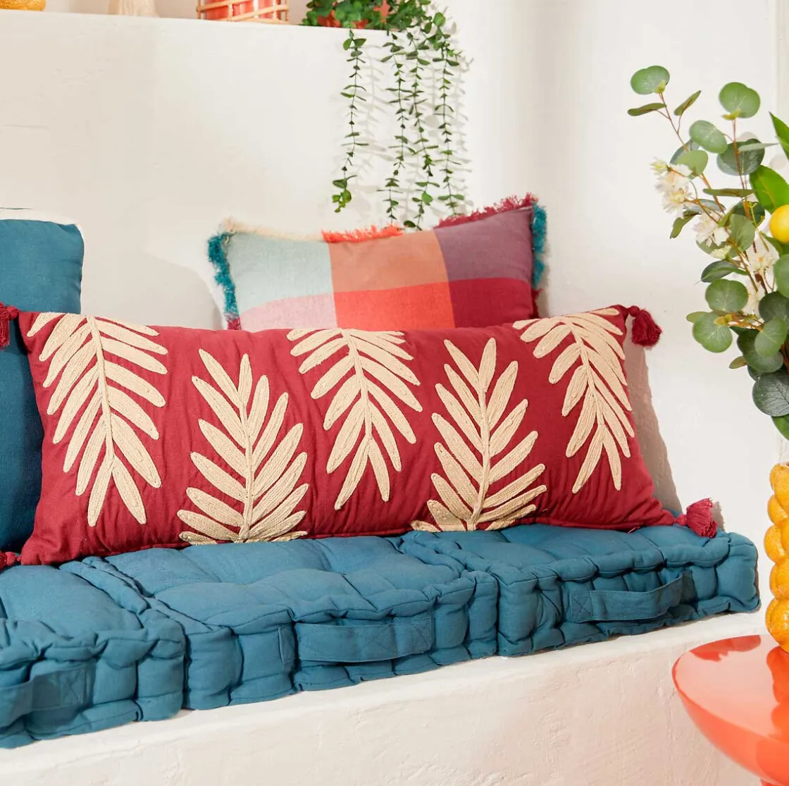 atmosphera Cojines Y Fundas Decorativas>Cojín bordado YUCATAN 10x30x80cm