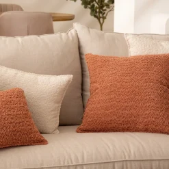 atmosphera Cojines Y Fundas Decorativas>Cojín Bouclette Terracota 45x45cm