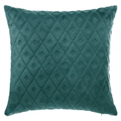 atmosphera Cojines Y Fundas Decorativas>Cojín 3D Con Rombos Azul 40x40Cm