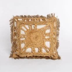 Cojines Y Fundas Decorativas>Cojín DELIJUTE beige de algodón 45x45cm
